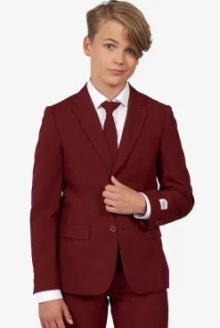 OppoSuits Blazing Burgundy^Teen Boys Prom Suits