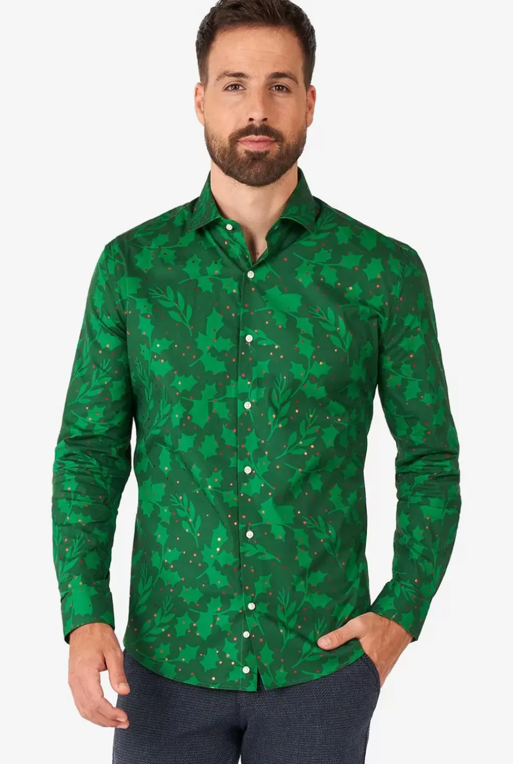 OppoSuits Bright Berry^Men Christmas Shirts