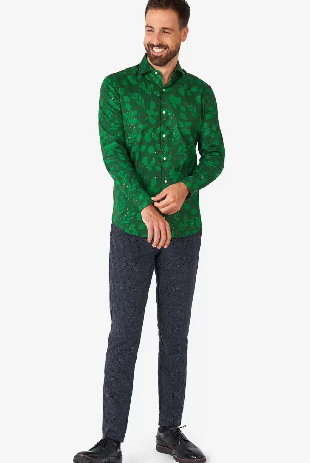 OppoSuits Bright Berry^Men Christmas Shirts
