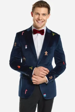 OppoSuits Christmas - X-Mas Icons - Navy^Men Christmas Blazers
