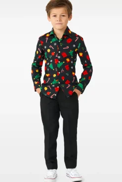 OppoSuits Christmas Icons Black^Boys Christmas Shirts