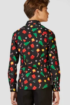 OppoSuits Christmas Icons Black^Teen Boys Christmas Shirts