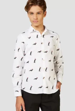 OppoSuits Christmas Penguins^Teen Boys Christmas Shirts