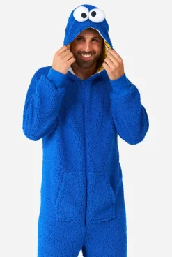 OppoSuits Cookie Monster Onesie^Men Solid Colored Onesies