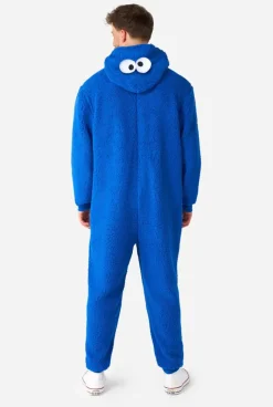 OppoSuits Cookie Monster Onesie^Men Solid Colored Onesies