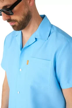 OppoSuits Cool Blue^Men Solid Colored Summer Sets