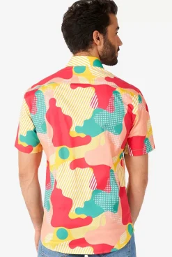 OppoSuits Coral Camo^Men Casual Shirts