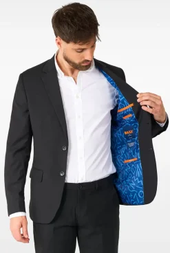 OppoSuits Daily Deep Black^Men Prom Suits