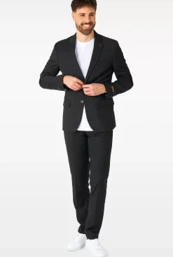 OppoSuits Daily Deep Black^Men Prom Suits