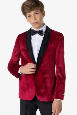 OppoSuits Dinner Jacket - Burgundy^Teen Boys Blazers