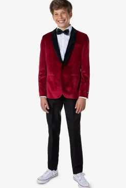 OppoSuits Dinner Jacket - Burgundy^Teen Boys Blazers