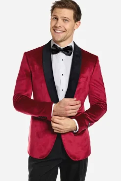 OppoSuits Dinner Jacket - Burgundy^Men Christmas Blazers
