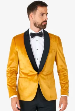 OppoSuits Dinner Jacket - Gold^Men Christmas Blazers