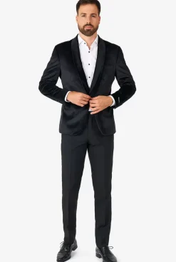 OppoSuits Dinner Jacket - Jet Set Black^Men Christmas Blazers