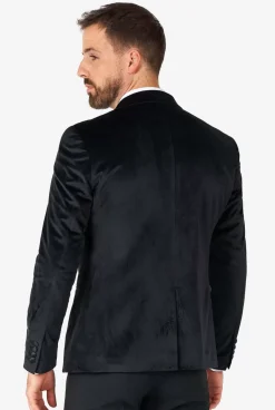 OppoSuits Dinner Jacket - Jet Set Black^Men Christmas Blazers