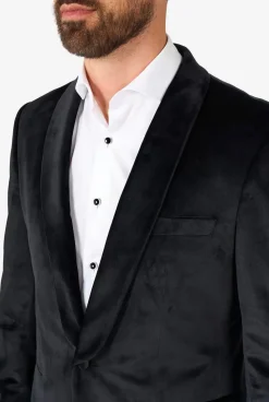 OppoSuits Dinner Jacket - Jet Set Black^Men Christmas Blazers