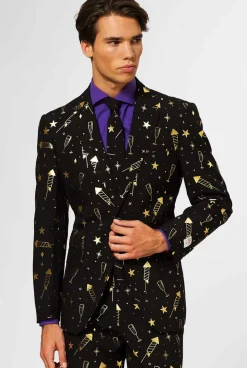 OppoSuits Fancy Fireworks^Men Christmas Suits