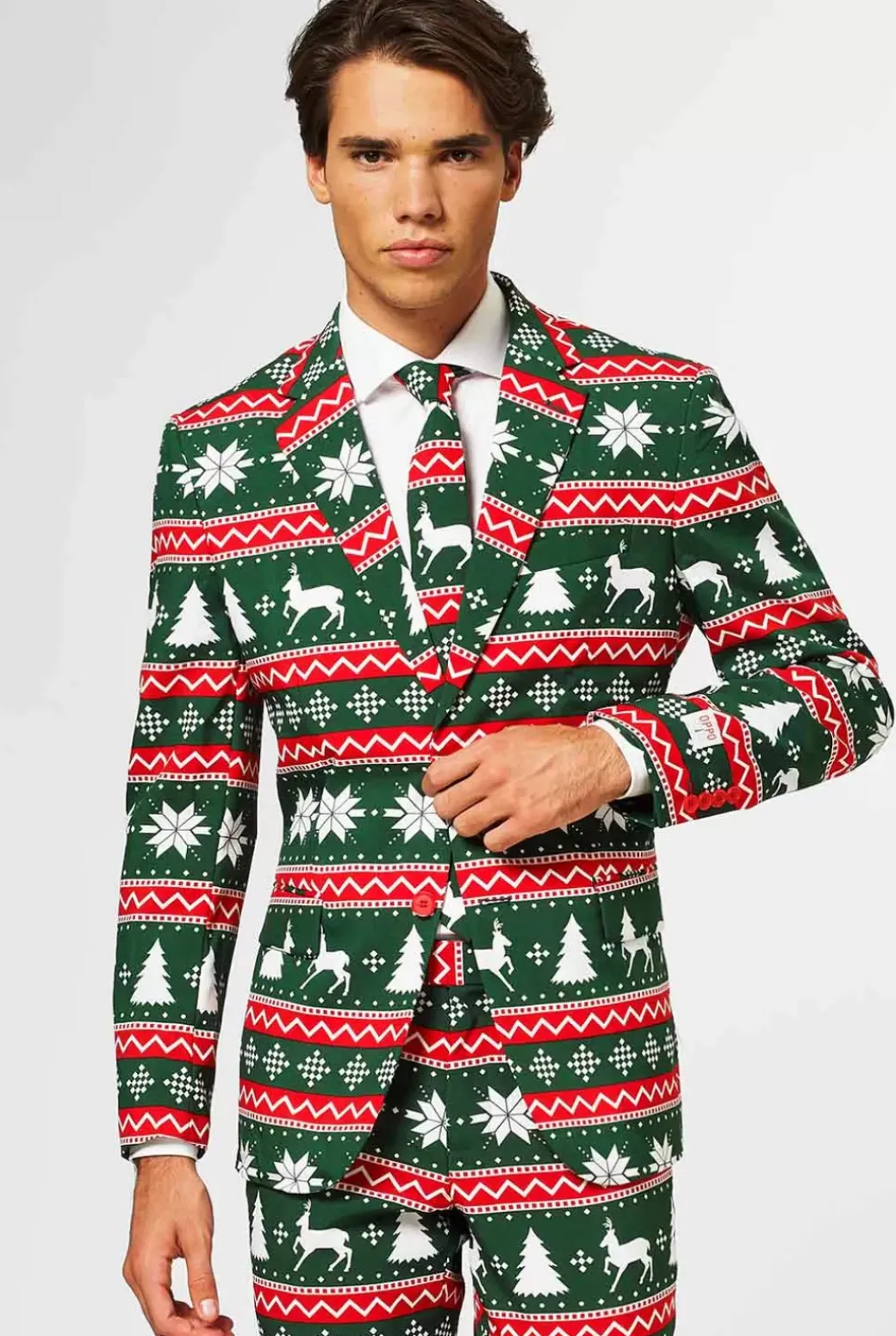 OppoSuits Festive Green^Men Christmas Suits