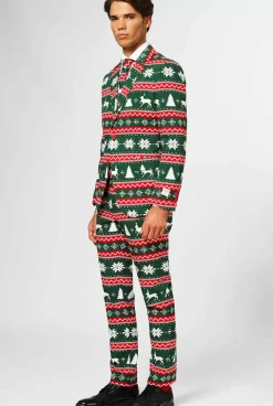 OppoSuits Festive Green^Men Christmas Suits
