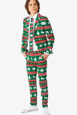OppoSuits Festive Green^Teen Boys Christmas Suits