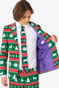OppoSuits Festive Green^Teen Boys Christmas Suits