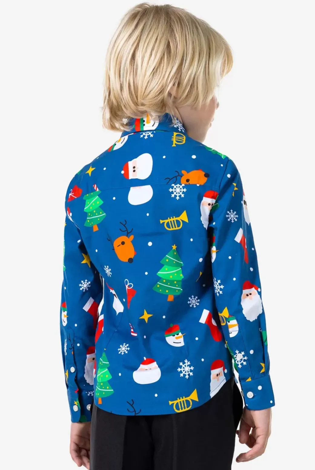 OppoSuits Festivity Blue^Boys Christmas Shirts