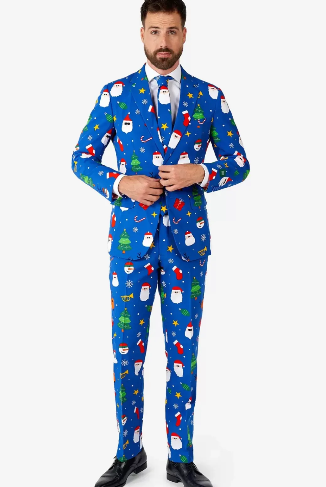OppoSuits Festivity Blue^Men Christmas Suits