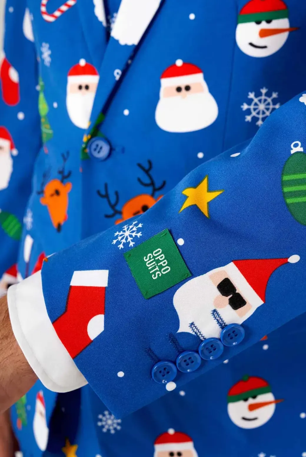 OppoSuits Festivity Blue^Men Christmas Suits