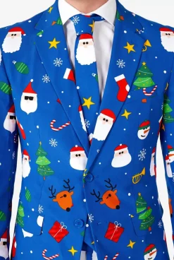 OppoSuits Festivity Blue^Men Christmas Suits