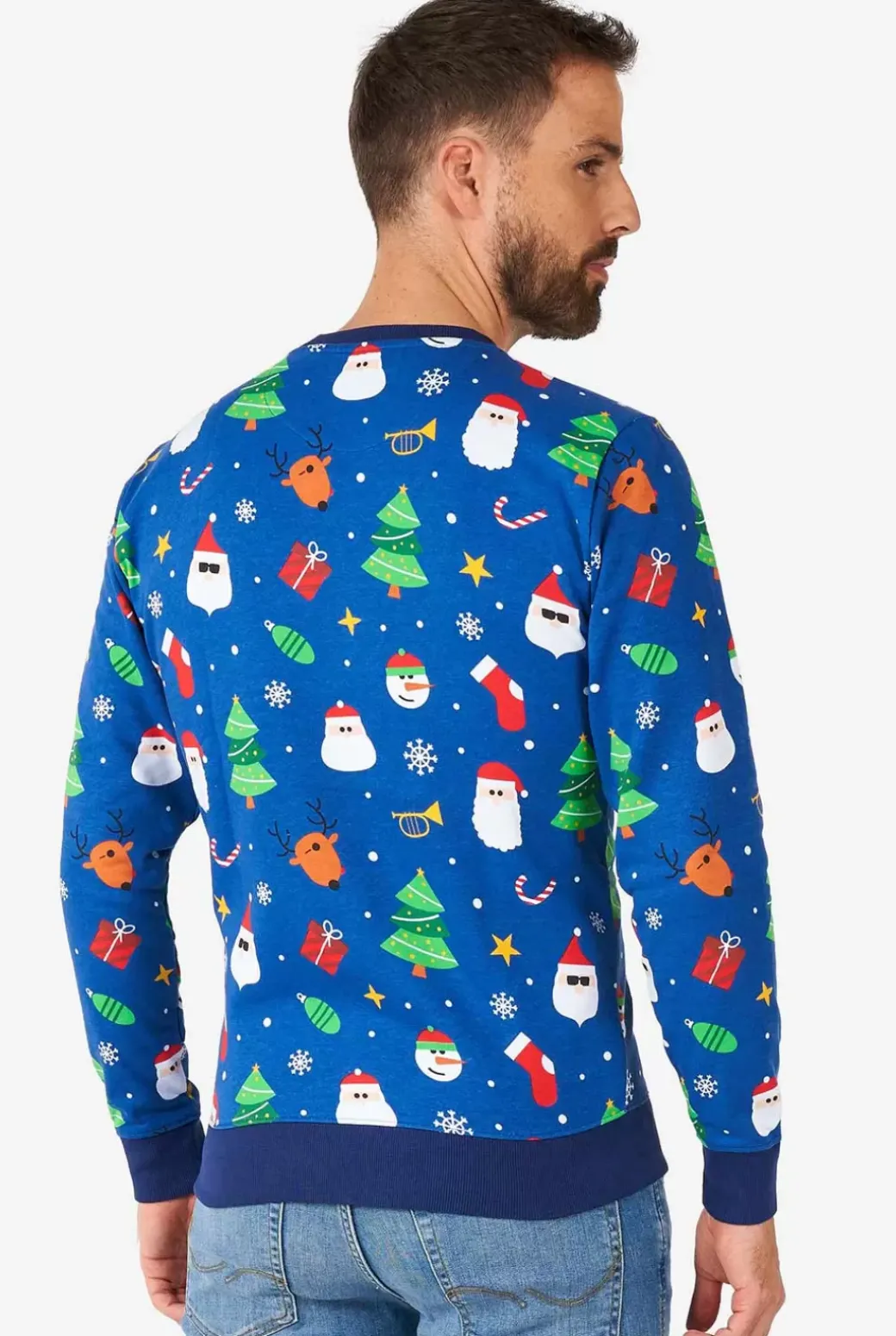 OppoSuits Festivity Blue^Men Christmas Sweaters