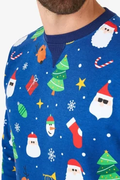 OppoSuits Festivity Blue^Men Christmas Sweaters