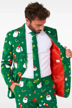 OppoSuits Festivity Green^Men Christmas Suits