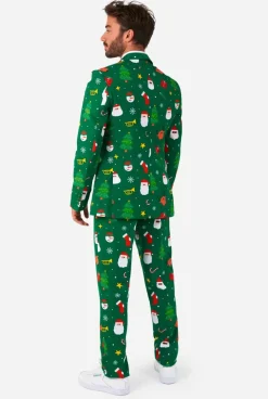 OppoSuits Festivity Green^Men Christmas Suits