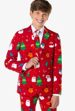 OppoSuits Festivity Red^Teen Boys Christmas Suits
