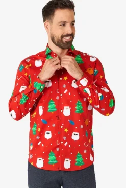 OppoSuits Festivity Red^Men Christmas Shirts