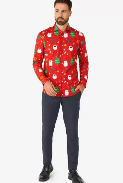 OppoSuits Festivity Red^Men Christmas Shirts