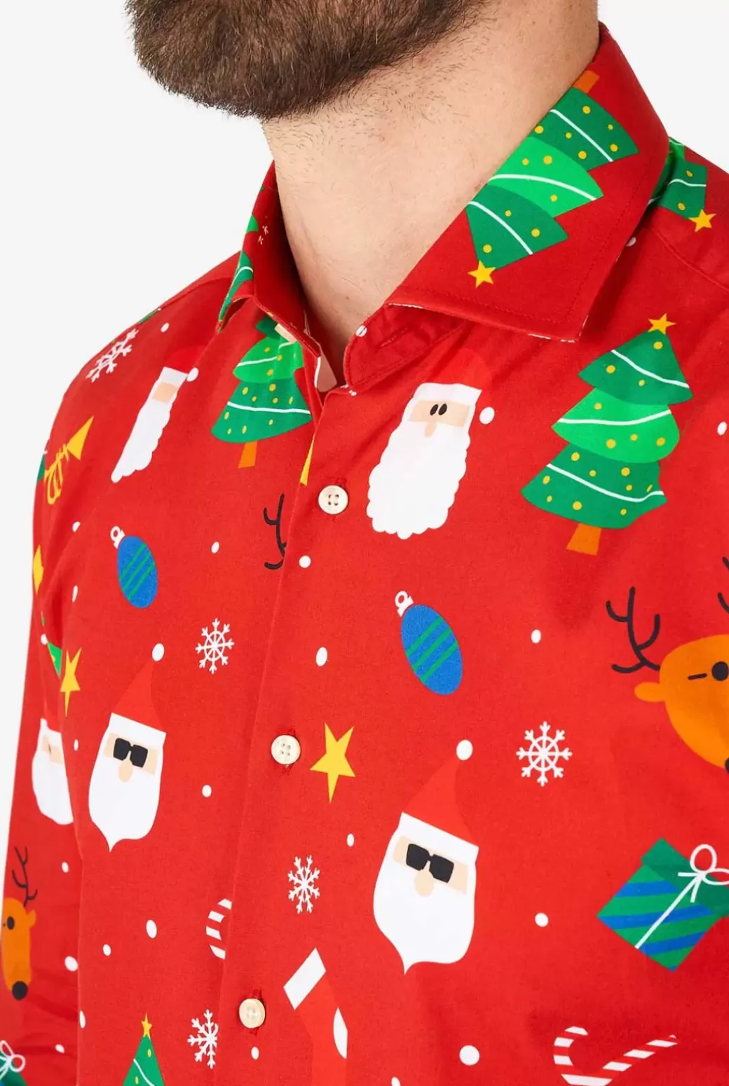 OppoSuits Festivity Red^Men Christmas Shirts
