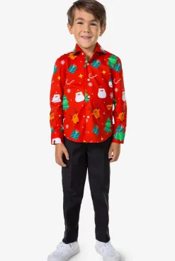 OppoSuits Festivity Red^Boys Christmas Shirts
