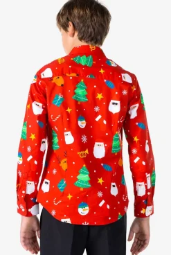 OppoSuits Festivity Red^Teen Boys Christmas Shirts