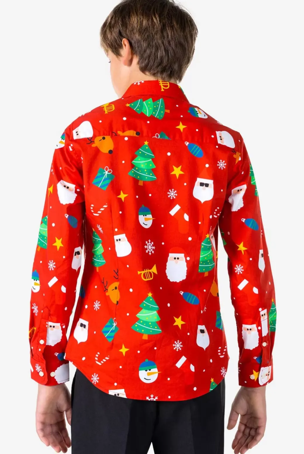 OppoSuits Festivity Red^Teen Boys Christmas Shirts
