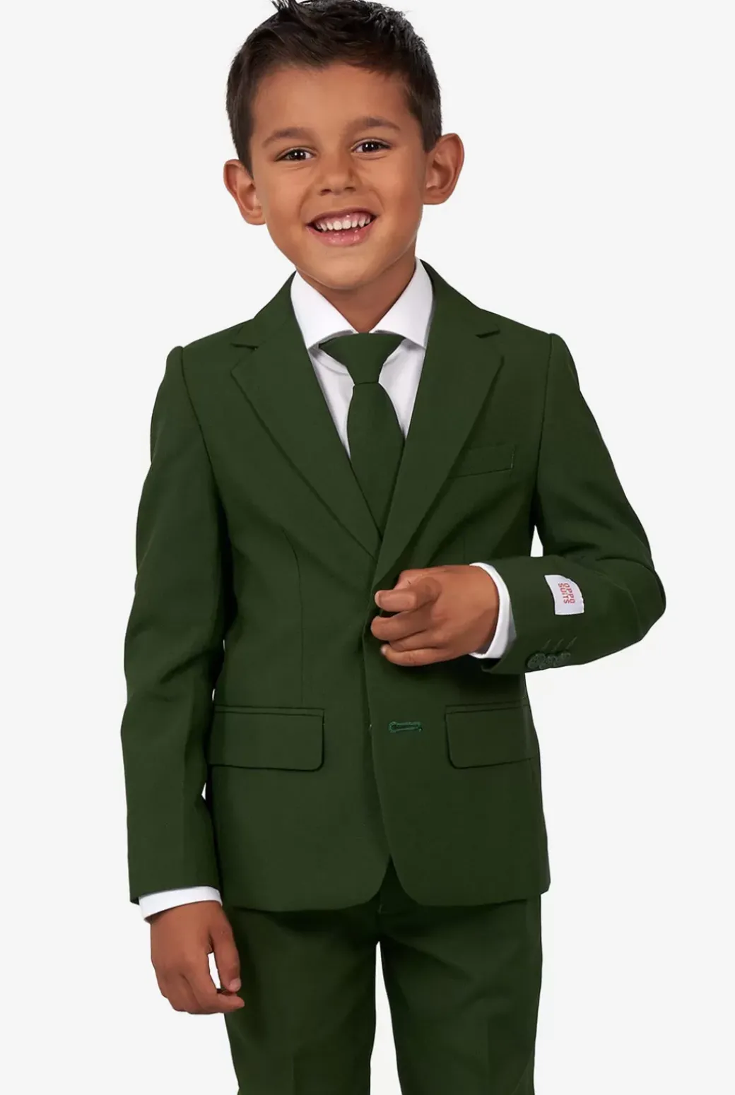 OppoSuits Glorious Green^Boys Solid Colored Suits