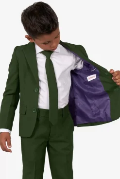 OppoSuits Glorious Green^Boys Solid Colored Suits