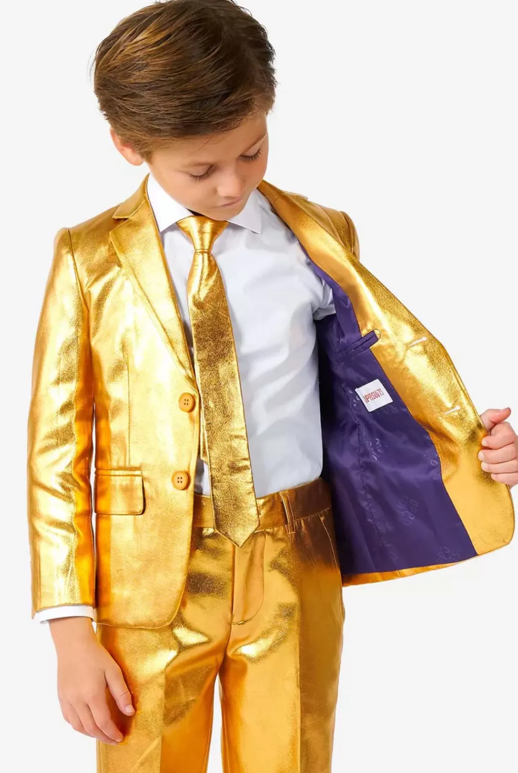 OppoSuits Groovy Gold^Boys Solid Colored Suits