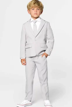 OppoSuits Groovy Grey^Boys Solid Colored Suits