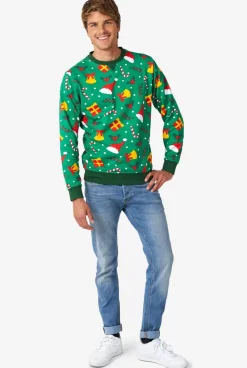 OppoSuits Holiday Greenish^Men Christmas Sweaters