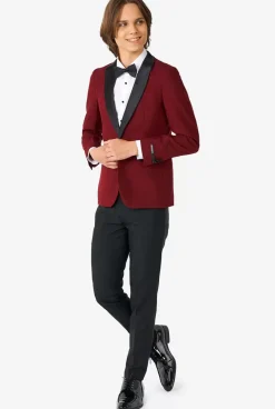 OppoSuits Hot Burgundy^Teen Boys Tuxedos