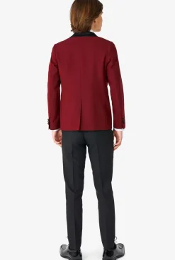OppoSuits Hot Burgundy^Teen Boys Tuxedos
