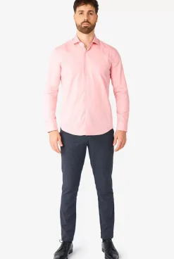 OppoSuits Lush Blush^Men Solid Colored Shirts
