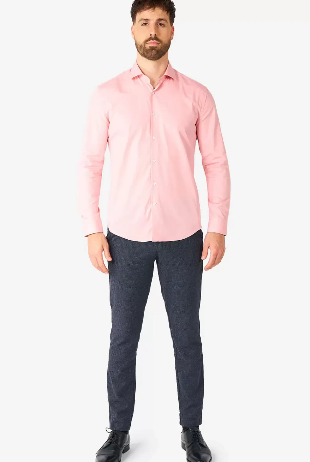 OppoSuits Lush Blush^Men Solid Colored Shirts