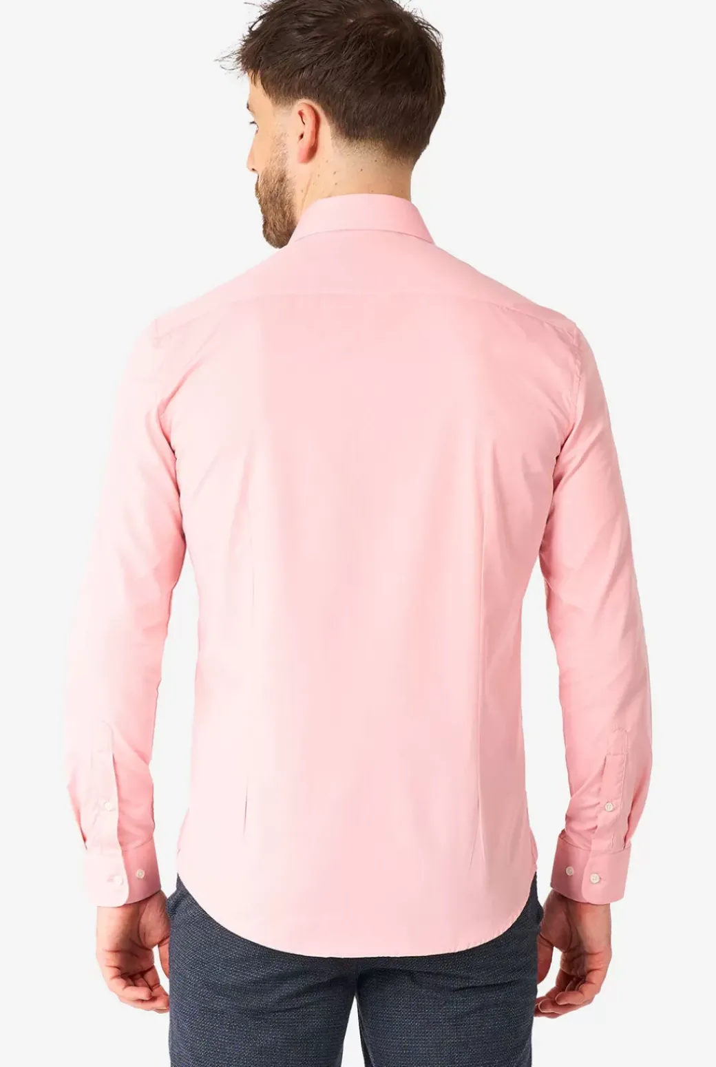 OppoSuits Lush Blush^Men Solid Colored Shirts